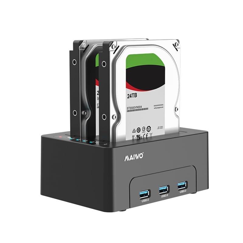MAIWO Dual Bay Hard Drive Docking Station with Offline Clone for 2.5 3.5 Inch...
