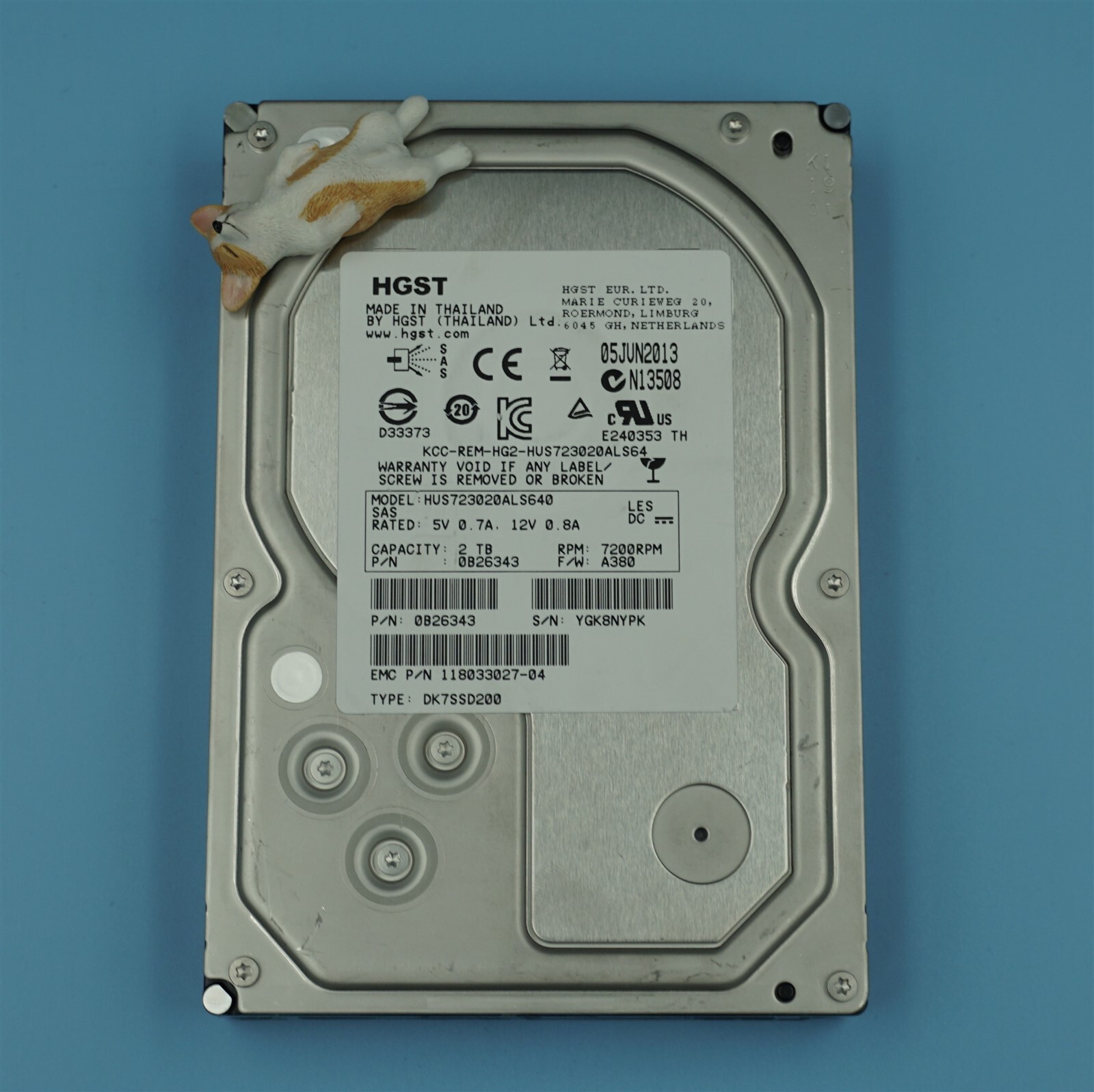 HUS723020ALS640 HGST 0B26343 2TB 7.2K 6G 3.5" LFF SAS HARD DRIVE