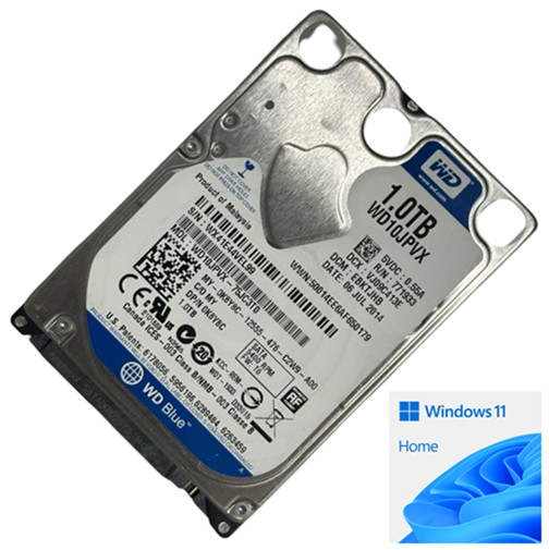 1TB Western Digital Blue 2.5" SATA III HDD WD10JPVX-75JC3T0 with Windows 11 Home