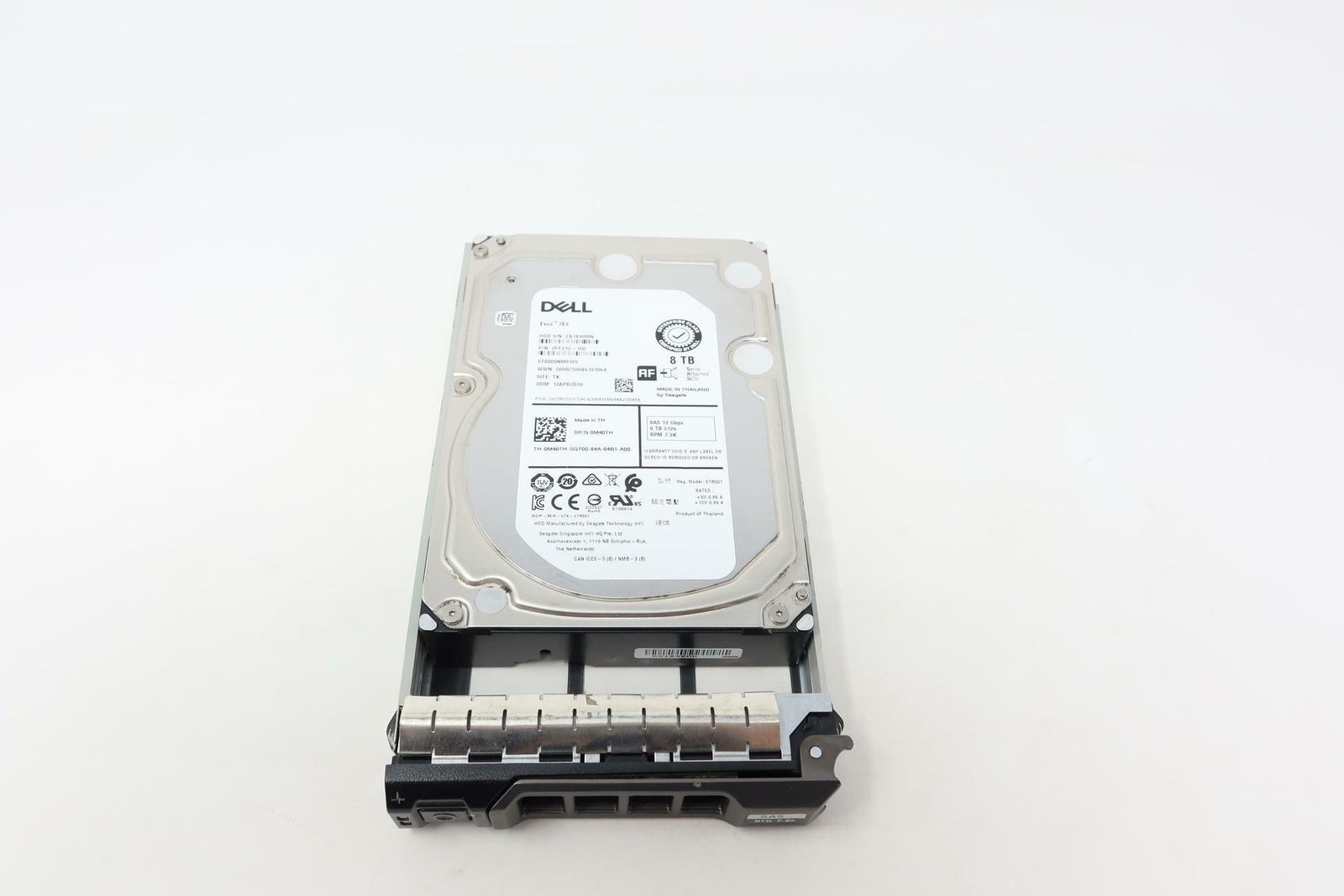 0M40TH ST8000NM0185 Dell 8TB 7.2K RPM 12Gb/s 3.5" SAS HDD Hard Drive Refurbished