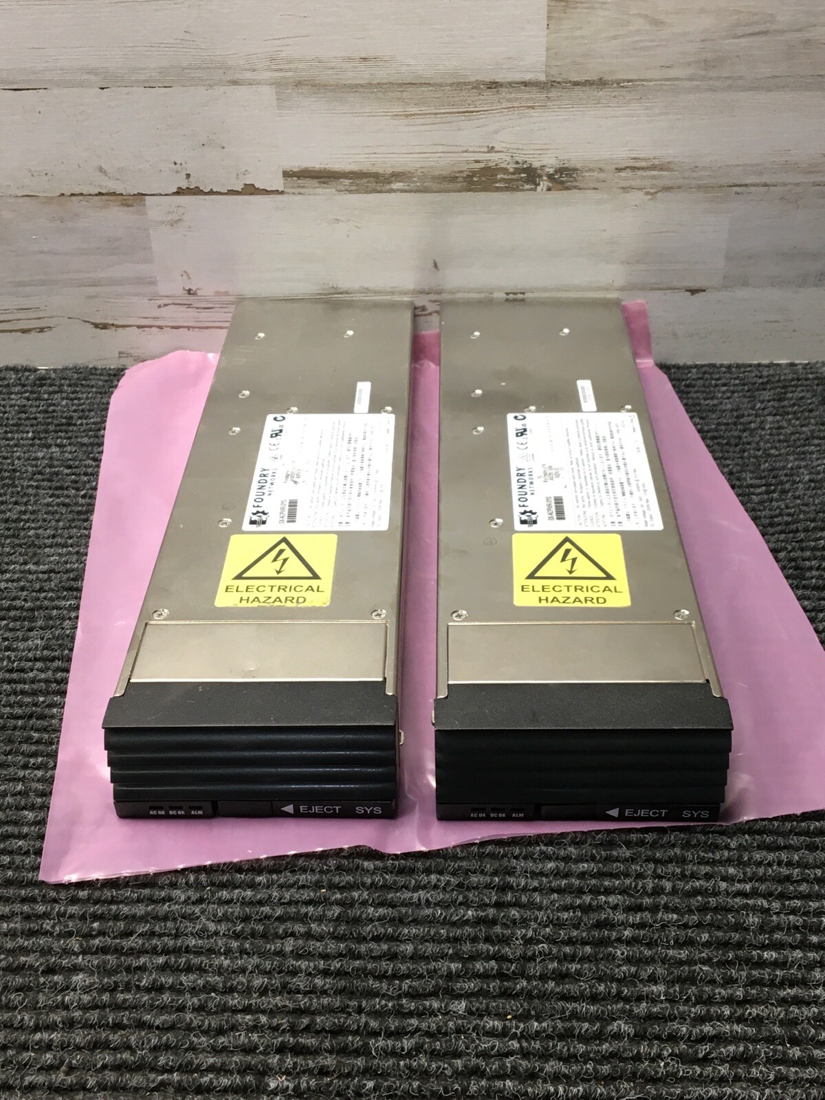Used Lot of 2 Foundry Networks SX-ACPWR-SYS FastIron 1200w AC Power Supply