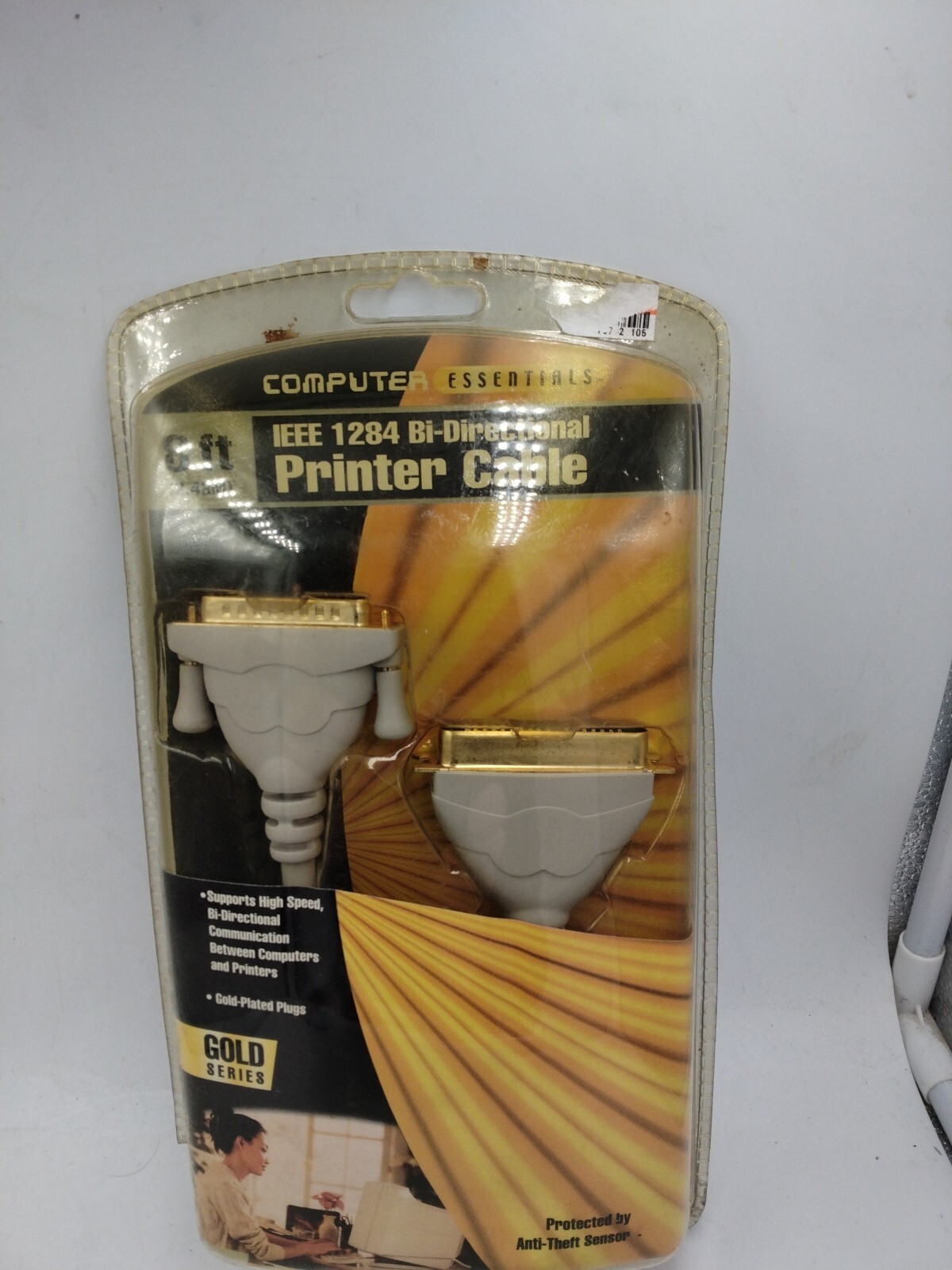 Vintage Computer Essentials 1284 Bi-Directional Printer Cable Gold Plated Plugs