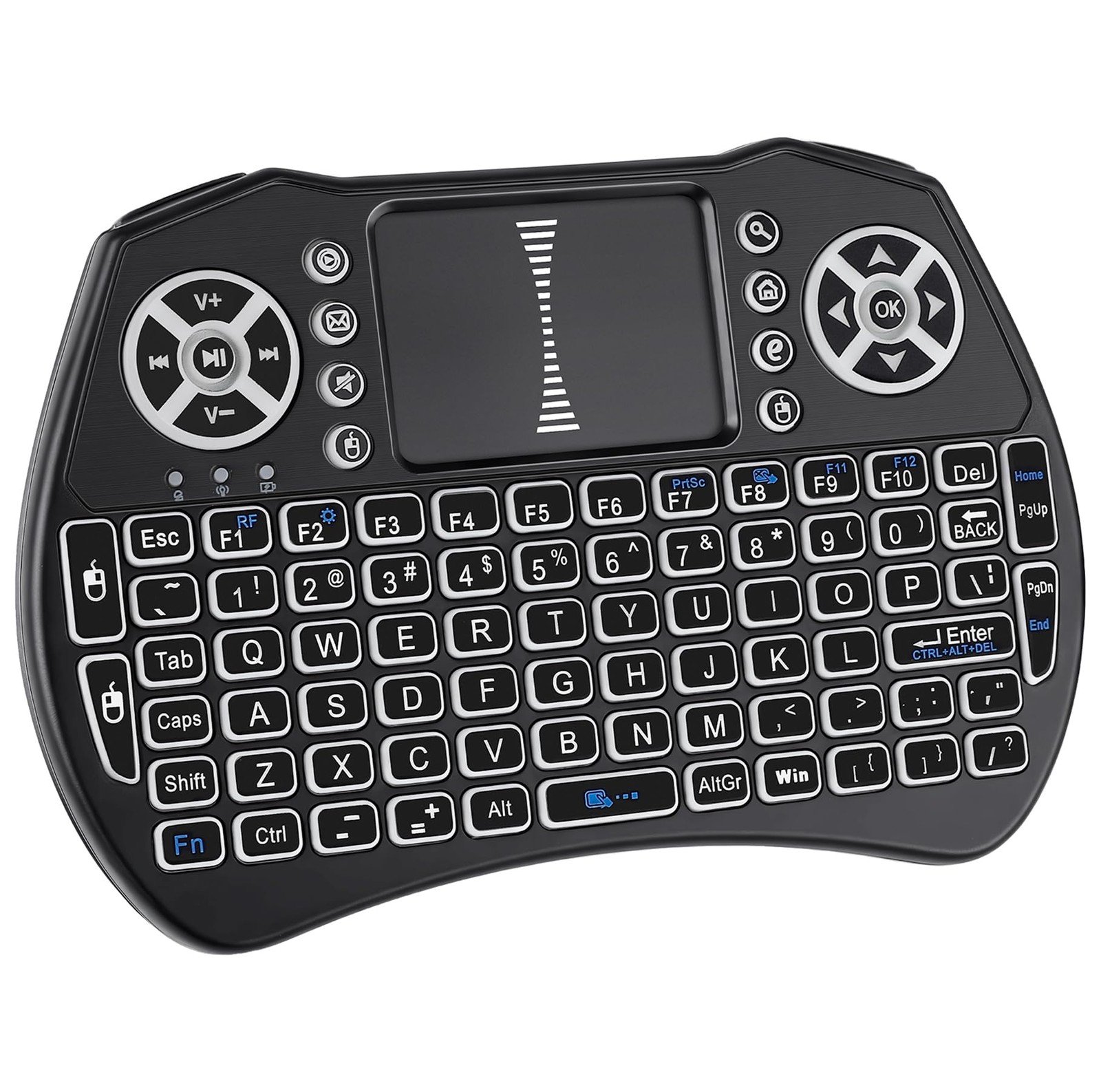 Miritz A8 Mini Keyboard with Touchpad,2.4G+BT,7Color Backlight