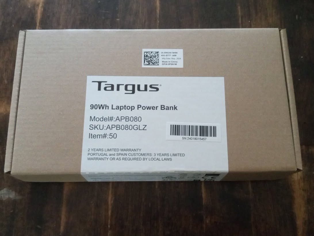 Targus APB080 90Wh Laptop USB-C Portable Power Bank - BRAND NEW SEALED