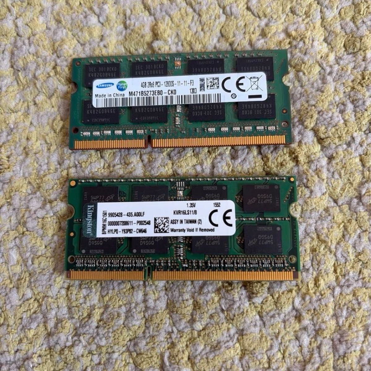 Kingston 8GB + Samsung 4GB DDR3L 1600MHz Laptop 12GB Kit SO-DIMM Tested