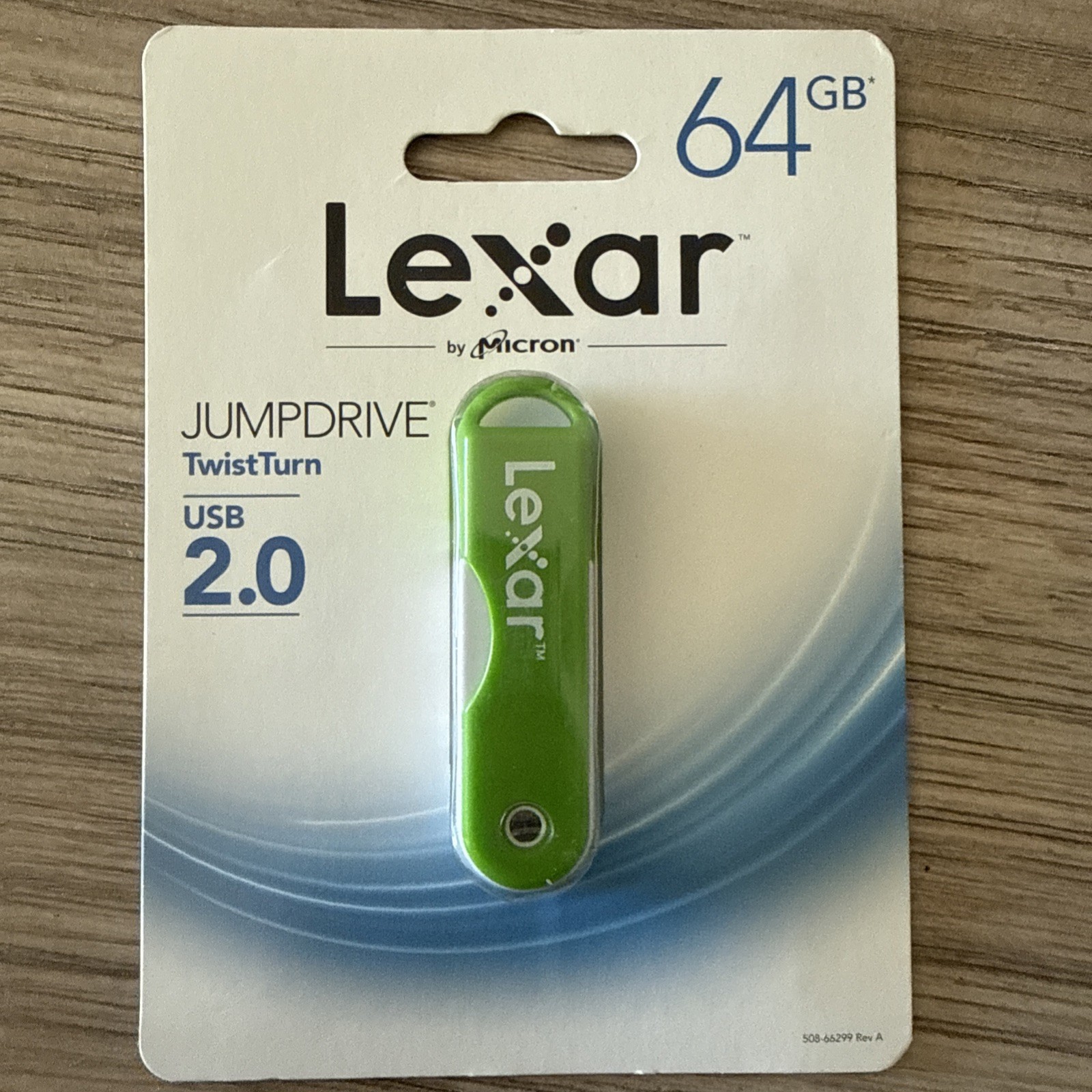 NEW Lexar JumpDrive TwistTurn USB 2.0 Flash Drive, Green 64GB