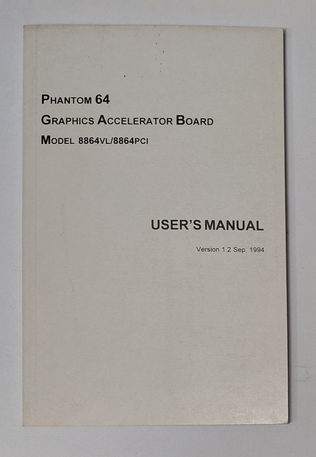 User's manual / manual for Genoa Phantom 64 (8864 VLB / PCI, retro)