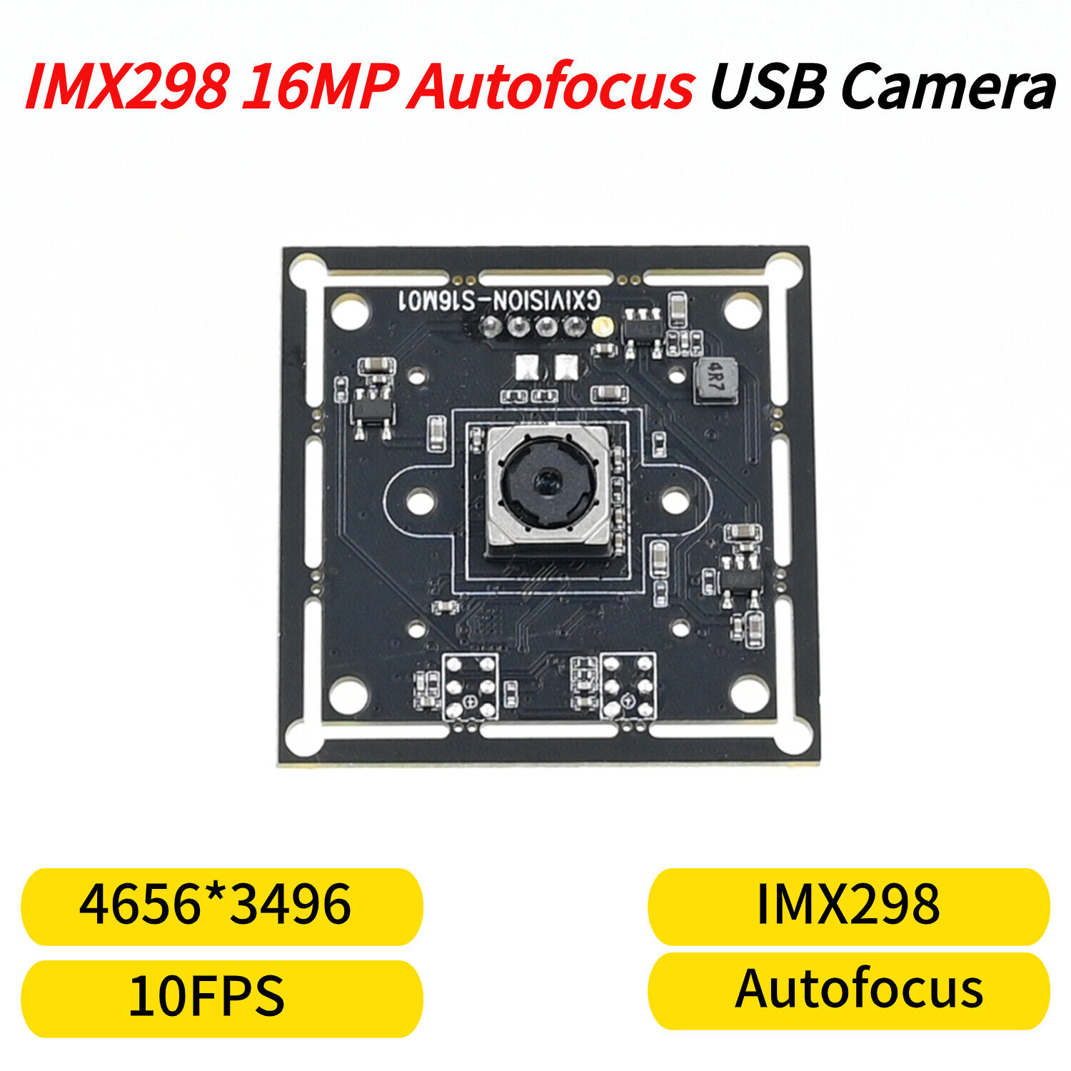 HD 16MP Autofocus USB Camera Module IMX298,16 Megapixel Webcam 4656x3496 10FPS