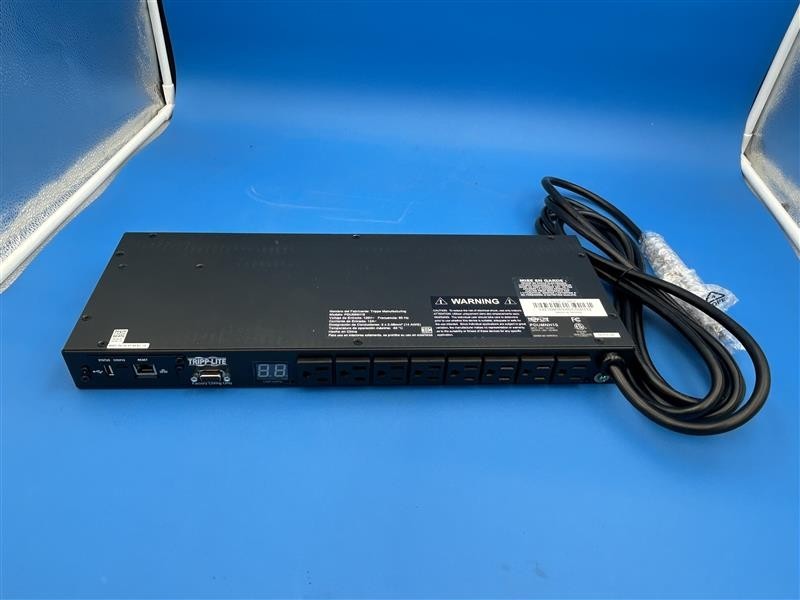USED Tripp Lite PDUMNH15 Monitored PDU 120V 15A 8-Outlet (5-15R) 1U Horizontal