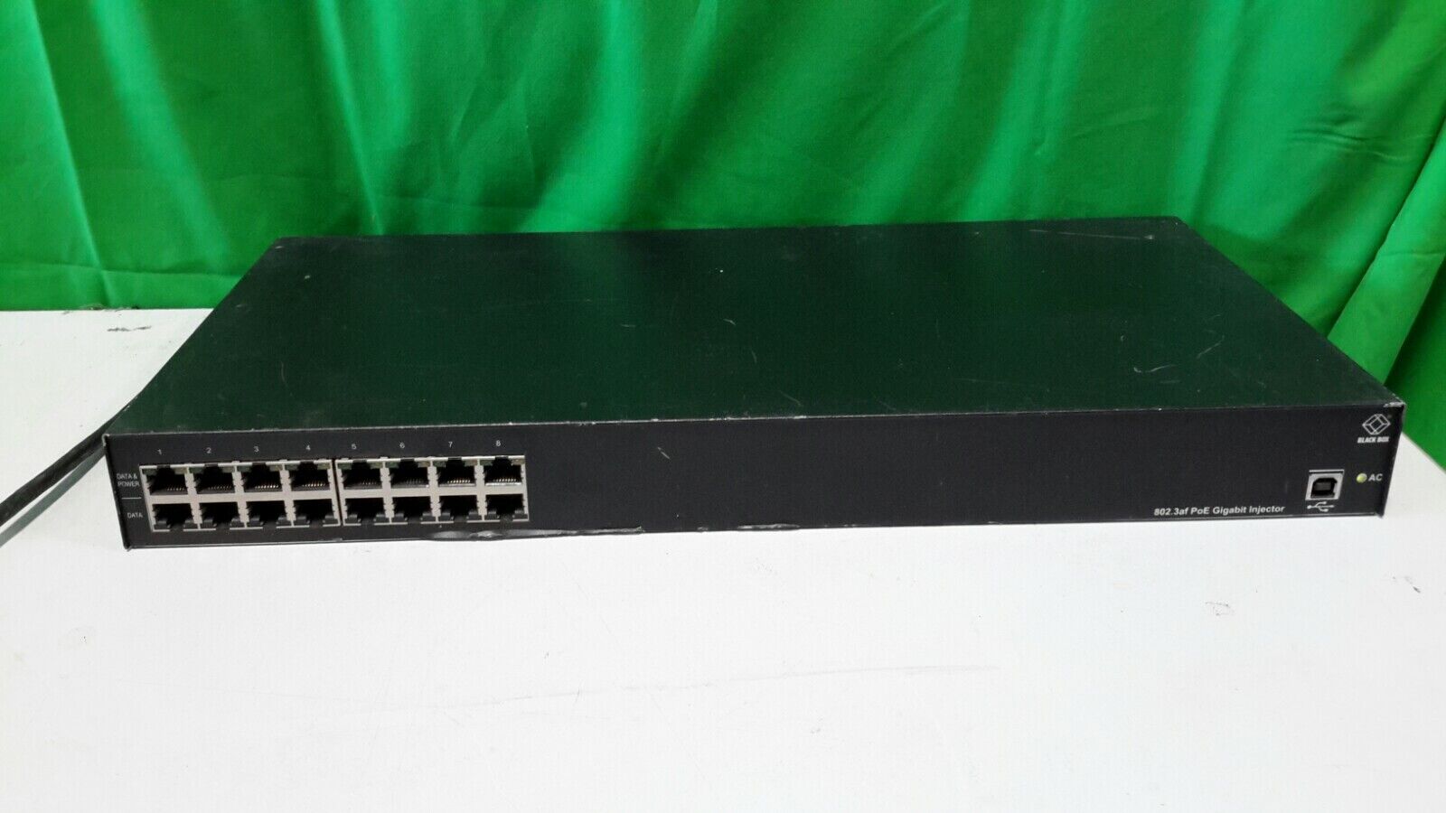Black Box LPJ008A-F 125W 8 Port 802.3af PoE Injector 