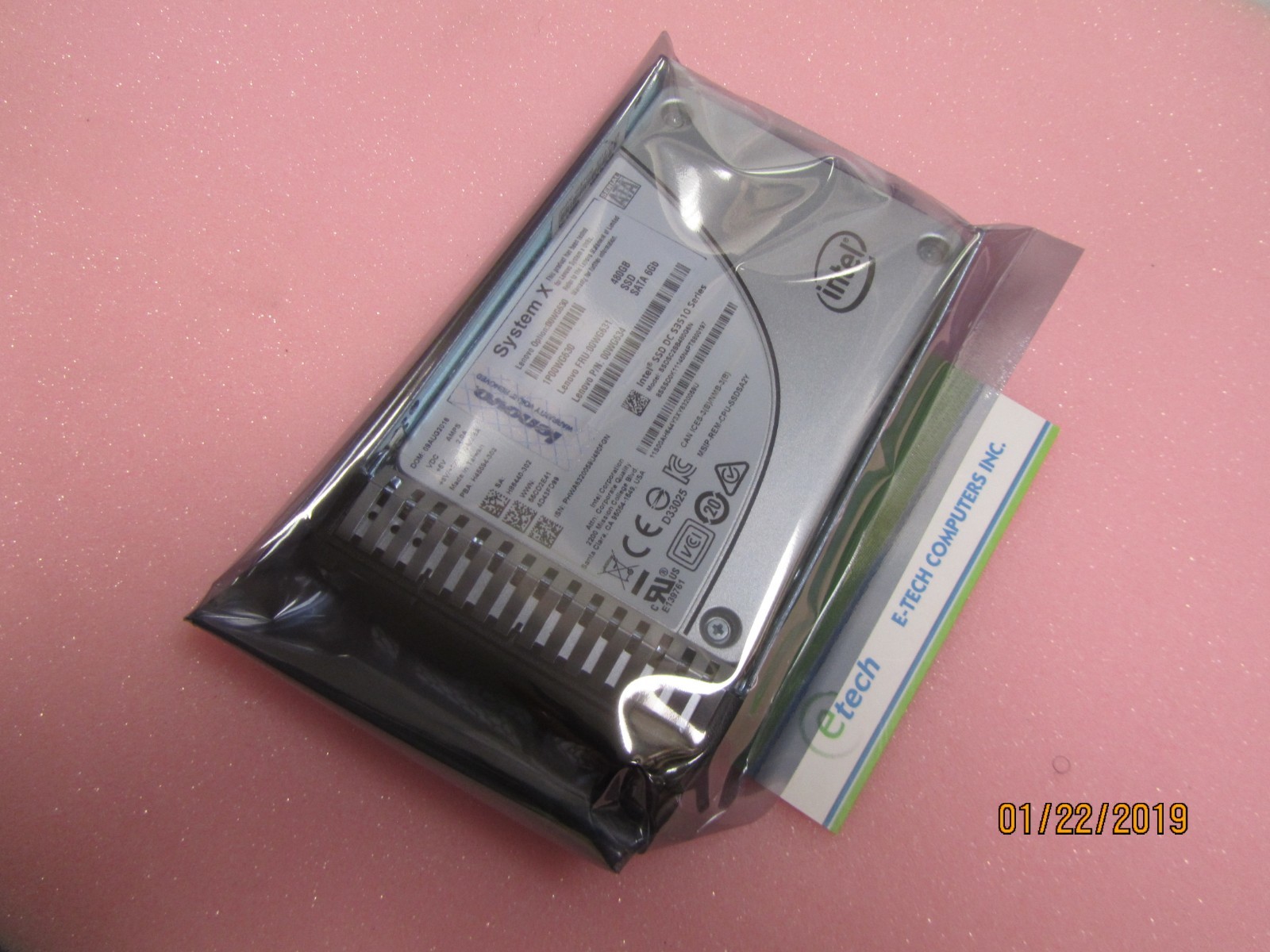 00WG630 00WG631 – Lenovo Intel S3510 480GB Enterprise Entry SATA G3HS 2.5" SSD