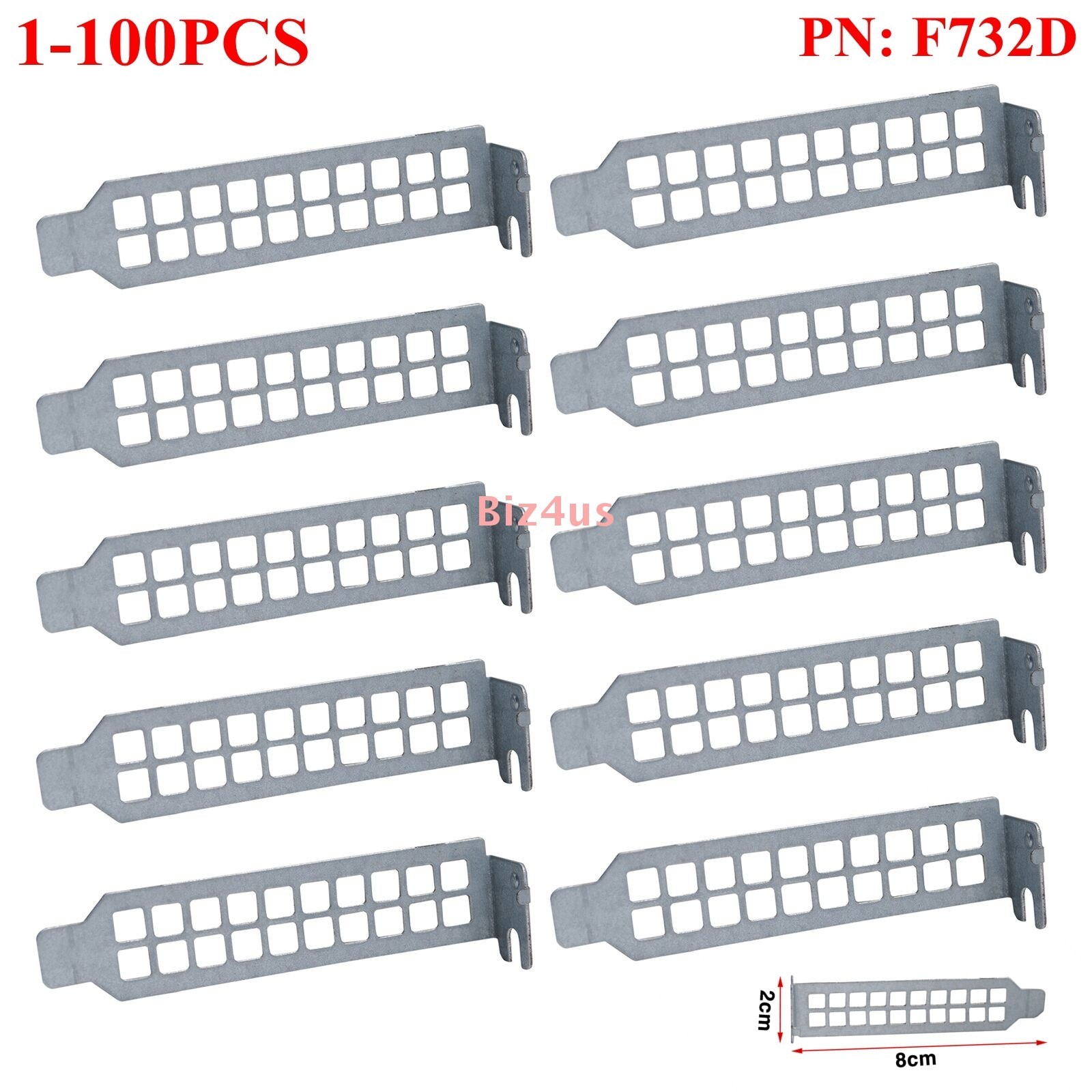 Lot Low Profile PCI Blank Slot Covers F732D For Dell Optiplex 990 7020 9020 SFF