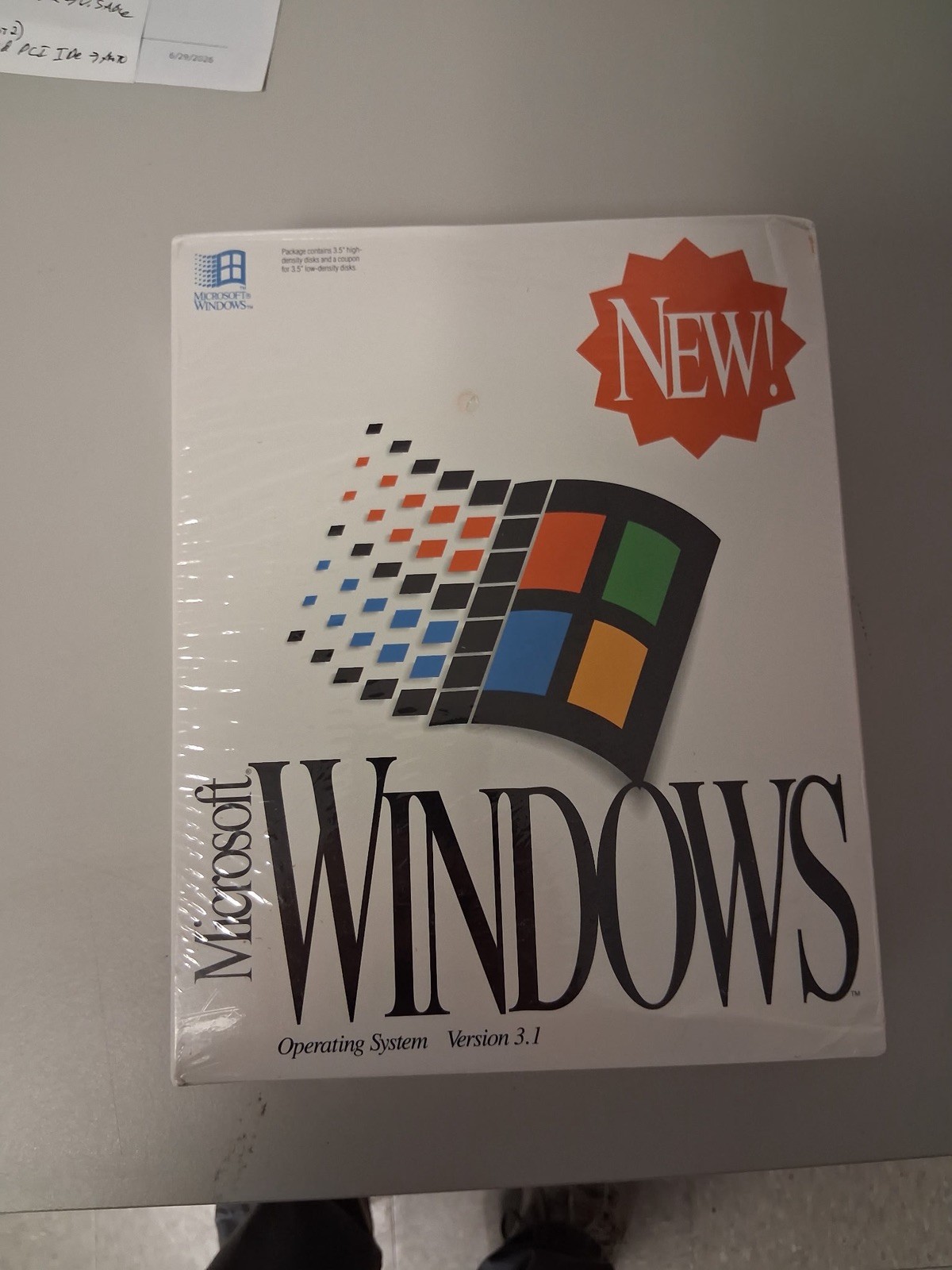 Microsoft Windows 3.1 Retail Box Floppy 3.5" NEW SEALED Vintage 1992 PC Software