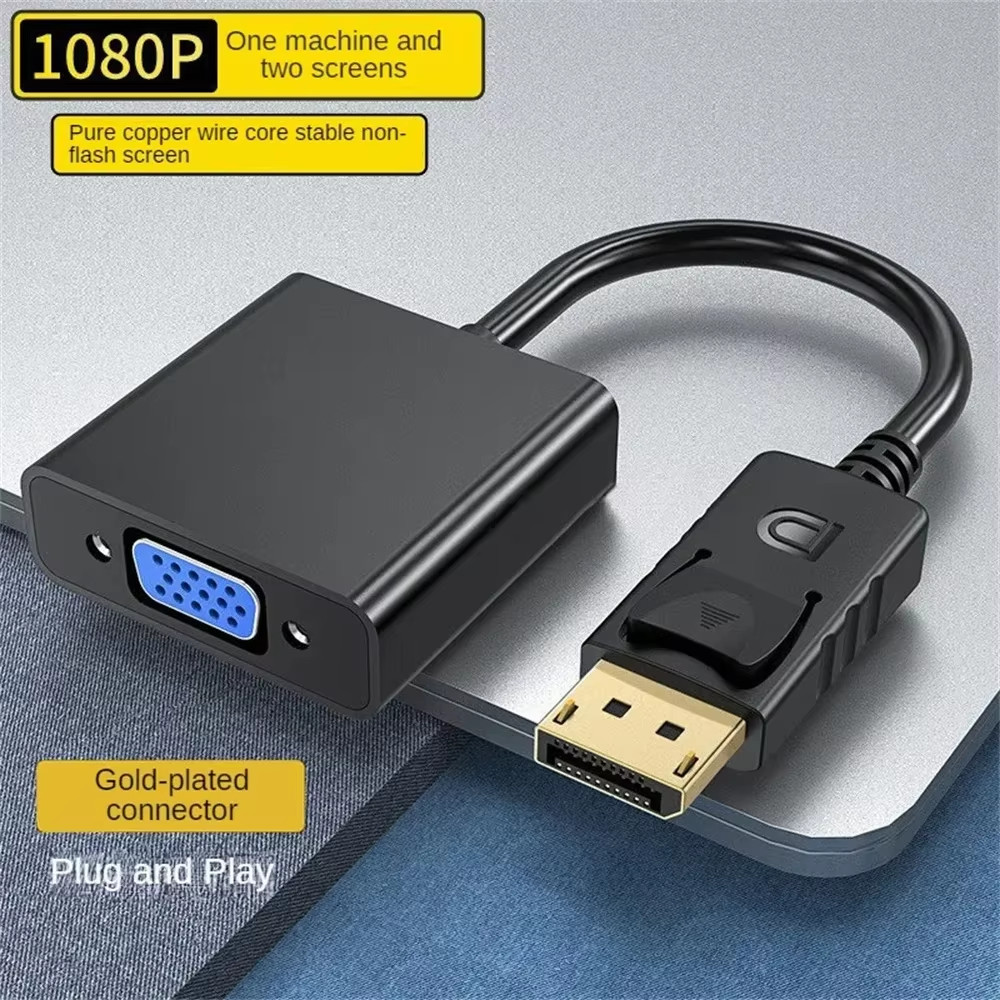 Lot 1-100 Displayport DP Male To VGA Female Adapter Display Port Cable Converter