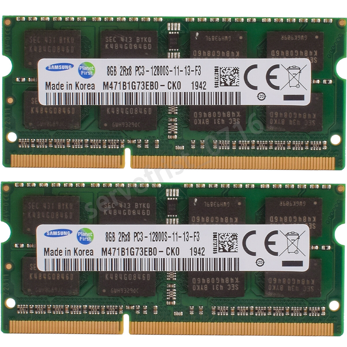 Samsung 16GB 2x8GB DDR3 1600 MHz PC3-12800S SO-DIMM Laptop Memory 1.5V Notebook