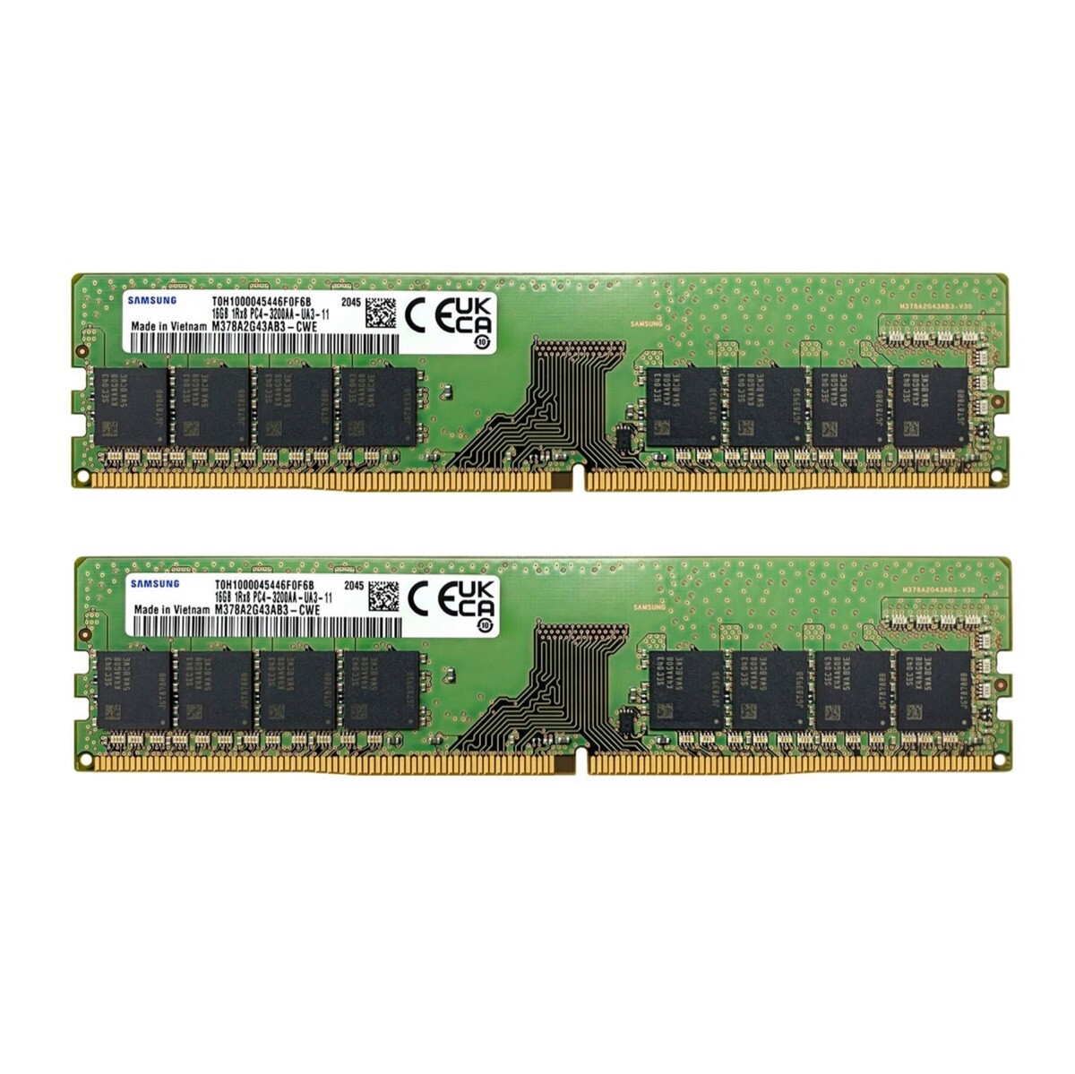 Samsung 32GB (2X 16GB) DDR4 3200MHz PC4-25600 UDIMM Memory Ram M378A2G43AB3-CWE