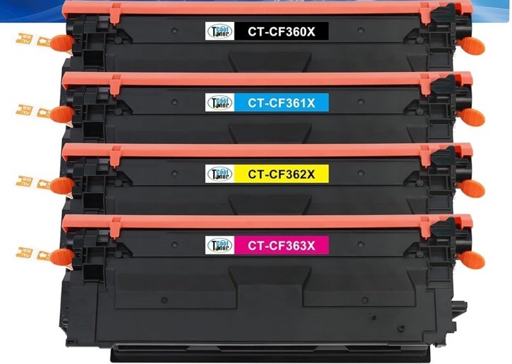 High Yield 508X Toner Cartridges Compatible with HP CF360X CF361X CF362X CF363X