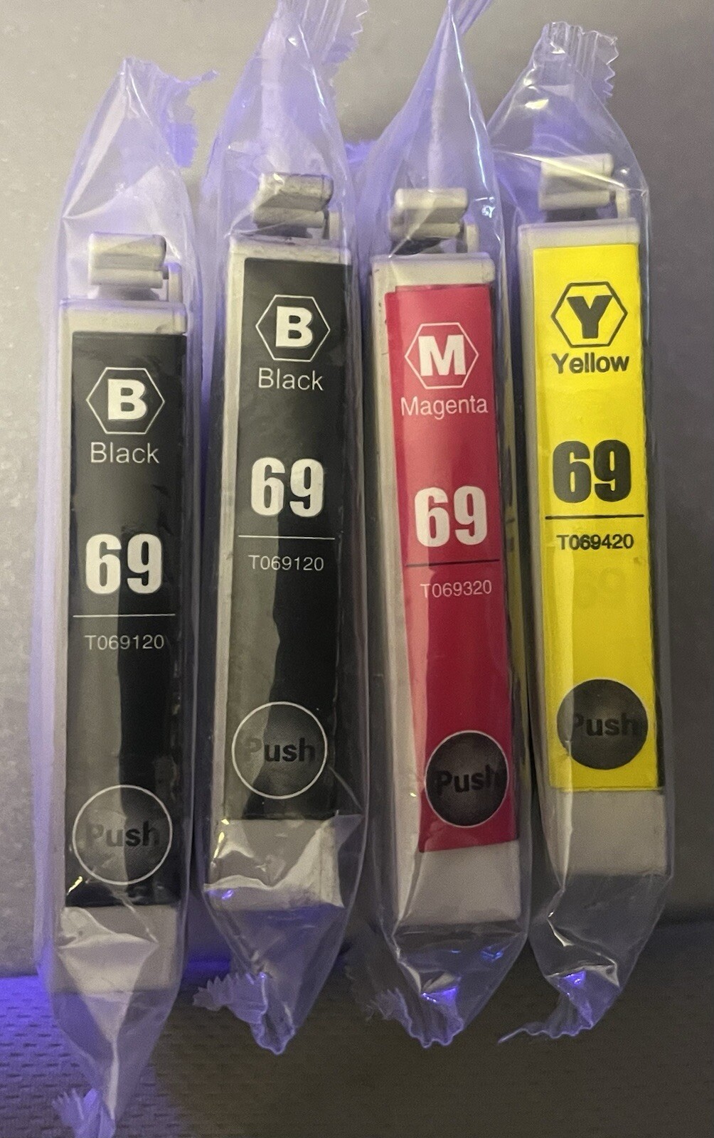 Genuine Epson EZink - Two 69 Black, 69 Magenta and 69 Yellow “NEW”