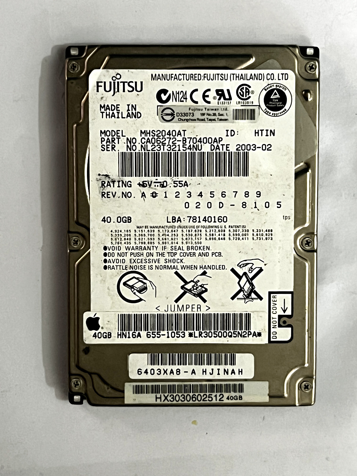 Fujitsu 40GB Internal 4200RPM 2.5