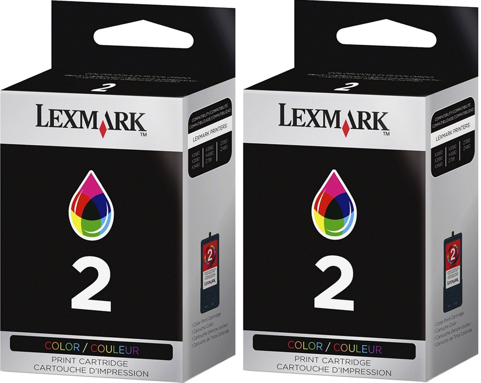New Genuine Lexmark 2 2PK Ink Cartridges X Series X3480 X3580 Z Series Z1380