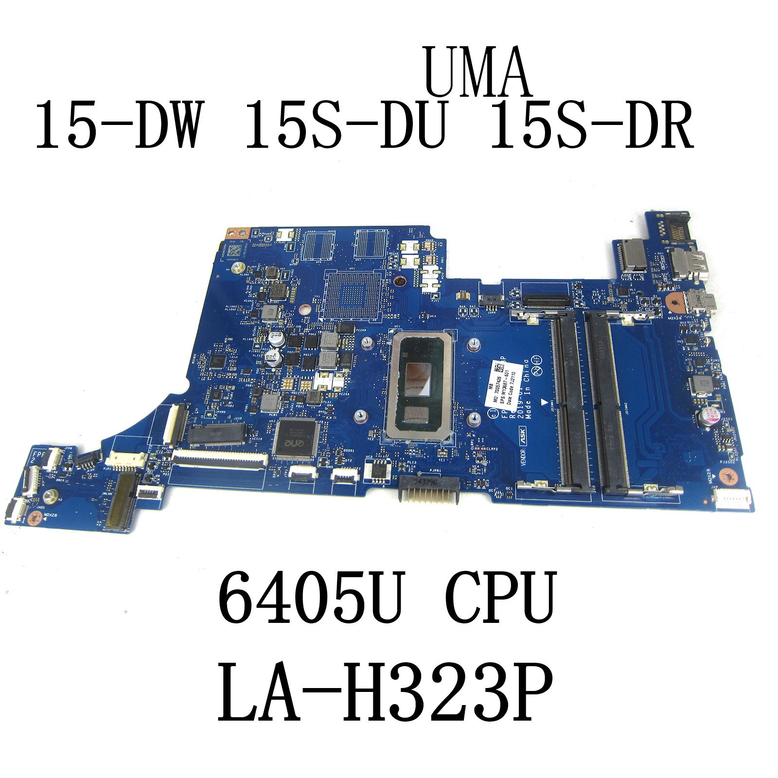 For HP Pavilion 15-DW 15S-DU 15S-DR Laptop Motherboard 6405U CPU FPW50 LA-H323P