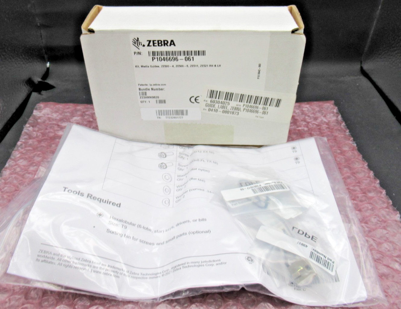 Zebra P1046696-061 Media Guides Kit ZE500 Series *BRAND NEW*