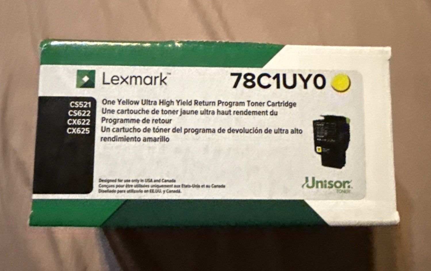 Lexmark Standard Yield Toner Cartridge - Yellow (78C1UY0)