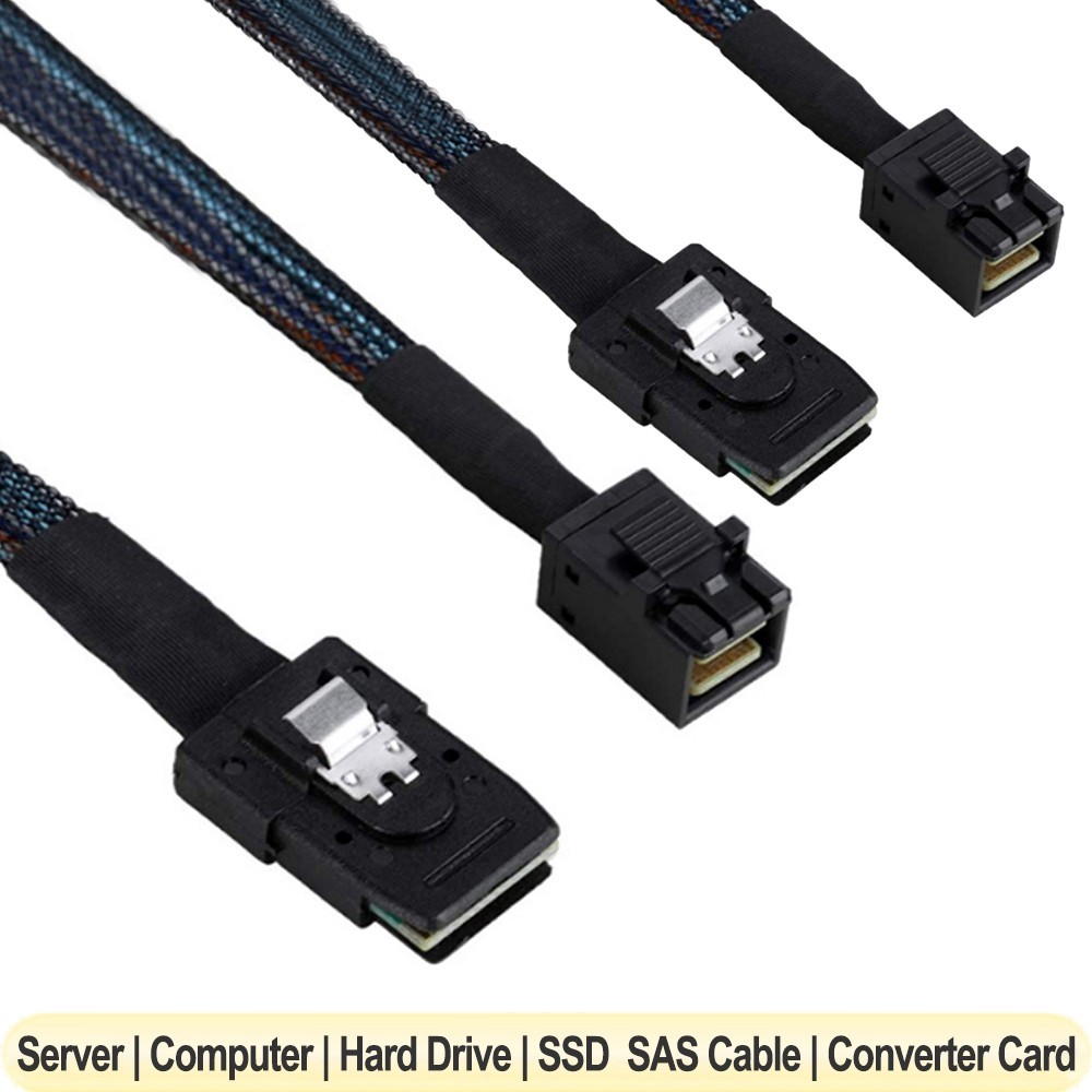 2-pack 12G Internal Mini SAS HD SFF-8643 4I to SFF-8087 RAID Data Server Cable