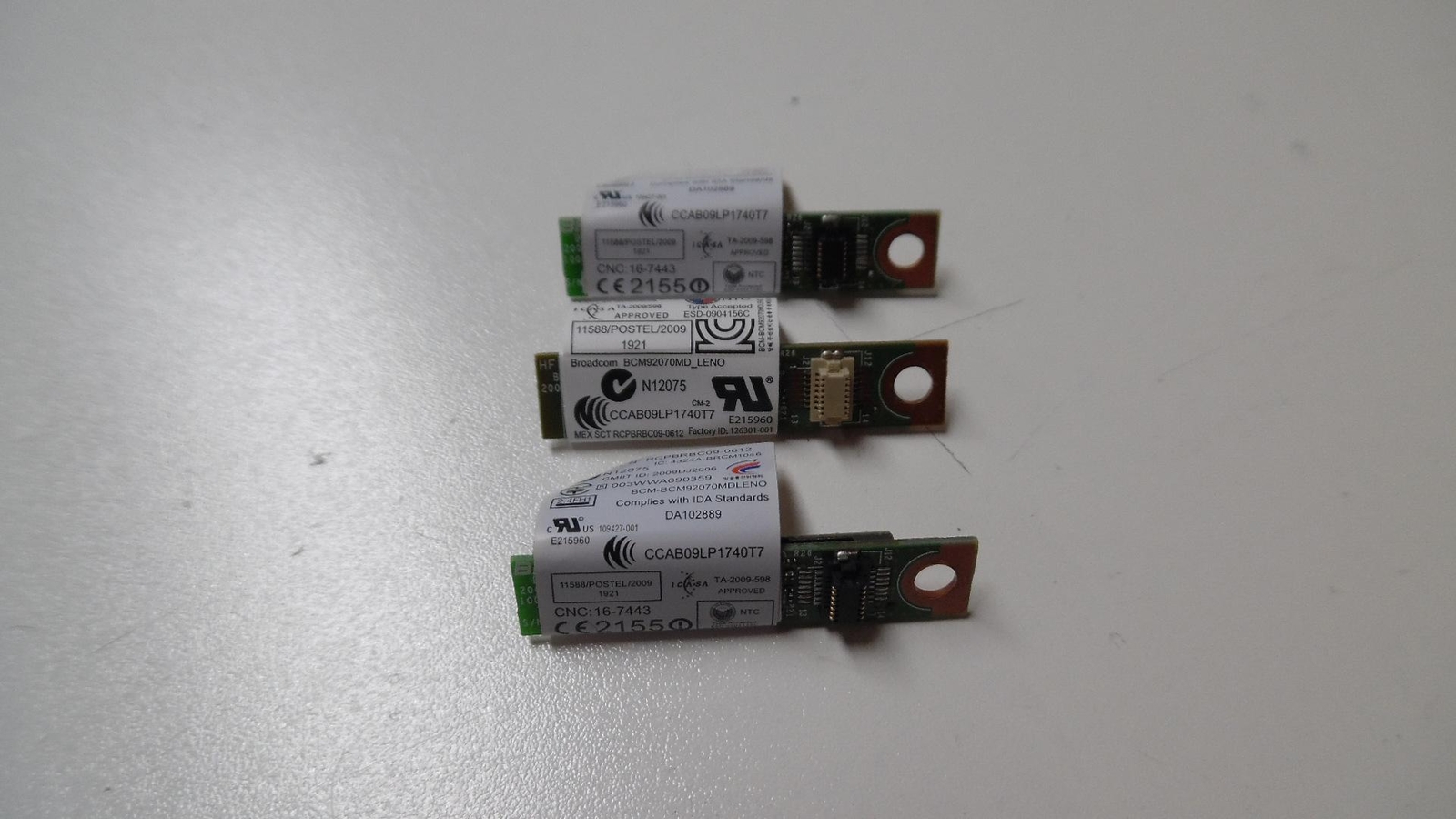 Set of 3 - Lenovo ThinkPad T410 - BlueTooth Boards - BCM92070MDLENO