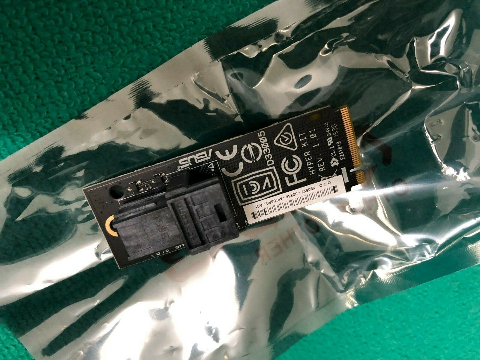 LOT 2 Pcs  ASUS Hyper Kit  M.2 TO MINI SAS HD Expansion  ADAPTER ,Original