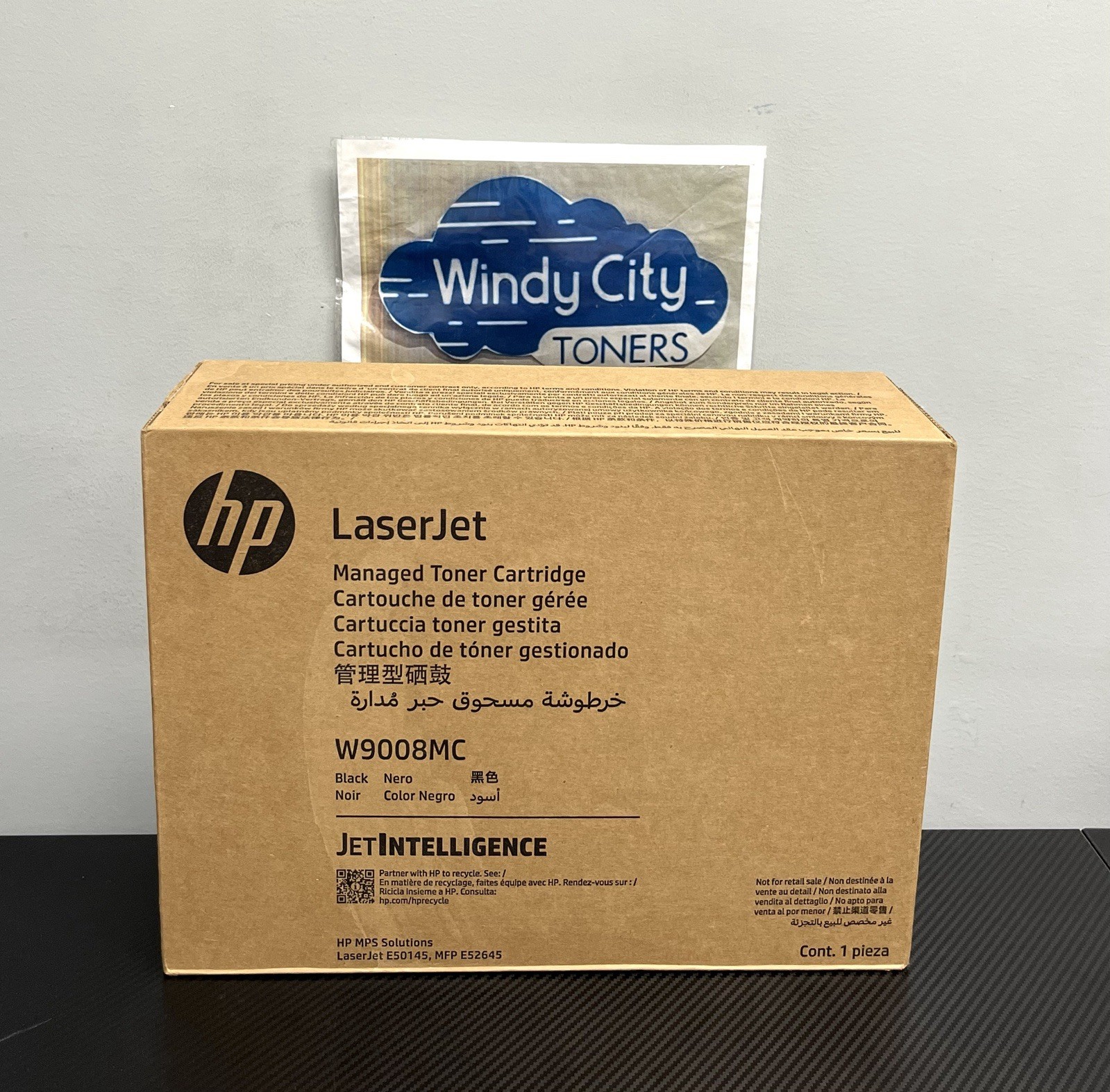 HP W9008MC Black LaserJet High Yield Toner Cartridge 23K page for E50145 OEM New