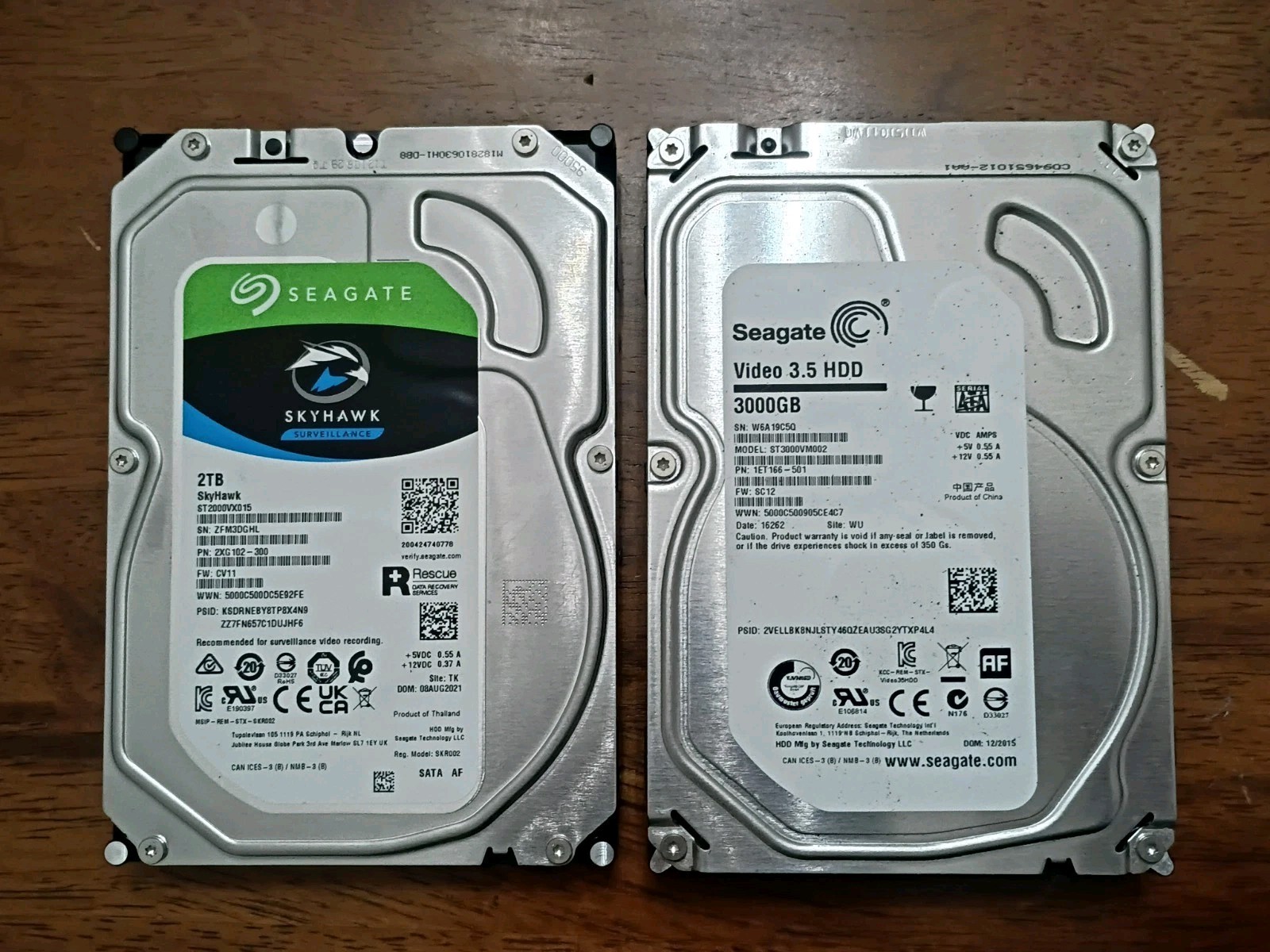 Seagate ST3000VM002/ST2000VX015 3TB & 2TB 3.5" SATA Internal HDD 2 PACK