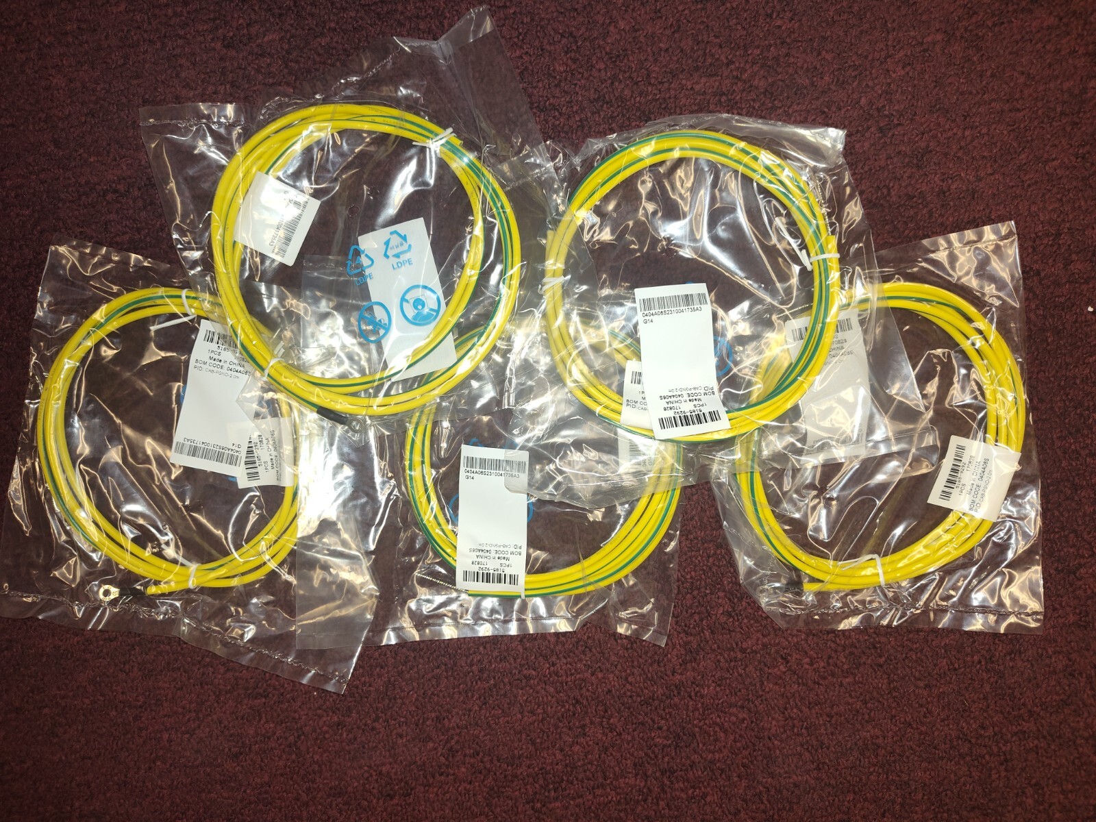 LOT OF 5x, Genuine HP Server Cabinet 120107 Ground Cable 5185-9292 NEW SEALED