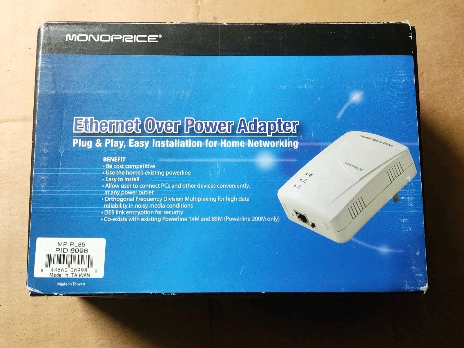 Monoprice Ethernet Over Power Adapter 85M Bridge Set 2