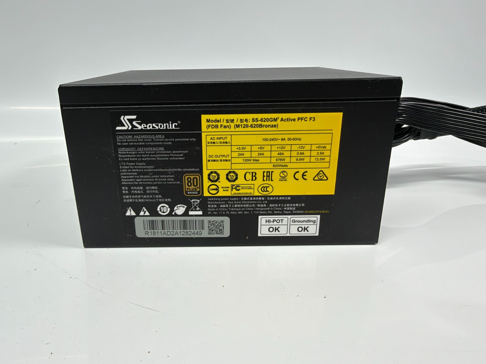 SeaSonic SS-620GM M12II-620BRONZE 80 Plus Gold 620W Fully Modular Power Supply