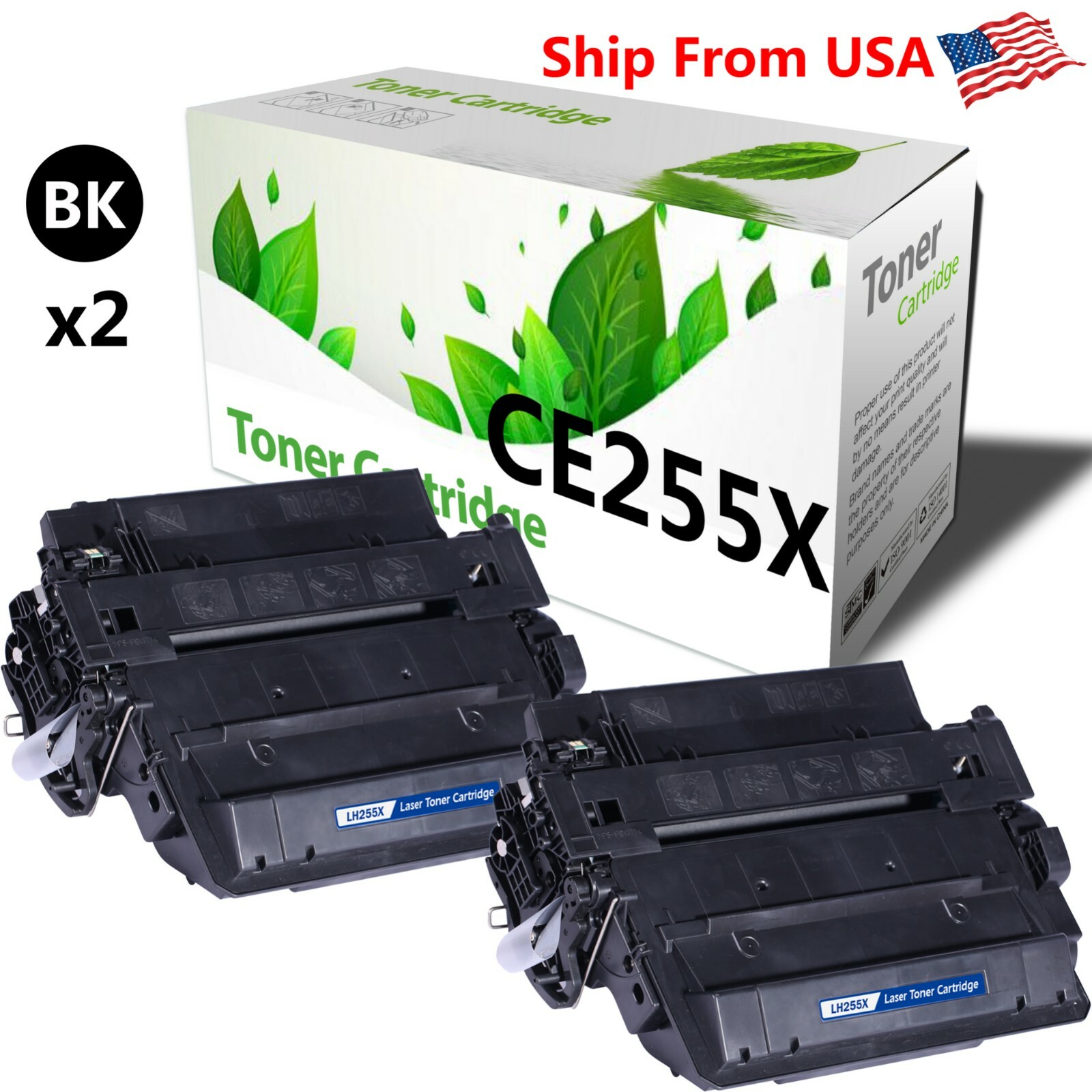 2PK 255X CE255X Toner Cartridge for Laser Jet Enterprise 500 MFP M525f
