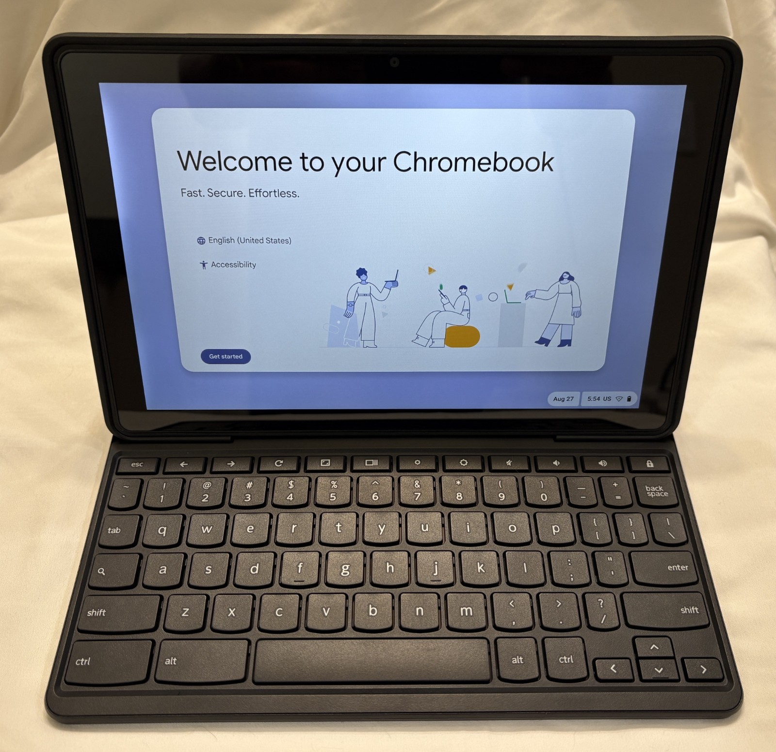 Lenovo 10e Chromebook Tablet 4GB/32GB with Lenovo Keyboard Folio Case & Charger