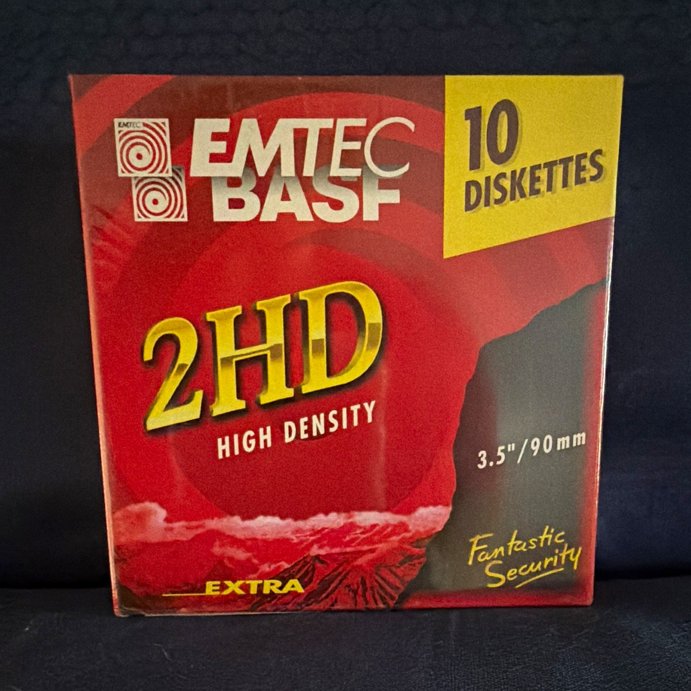 BASF 2HD 3.5" Diskettes 1.44MB High Density 10 Pack Box P/N 343830