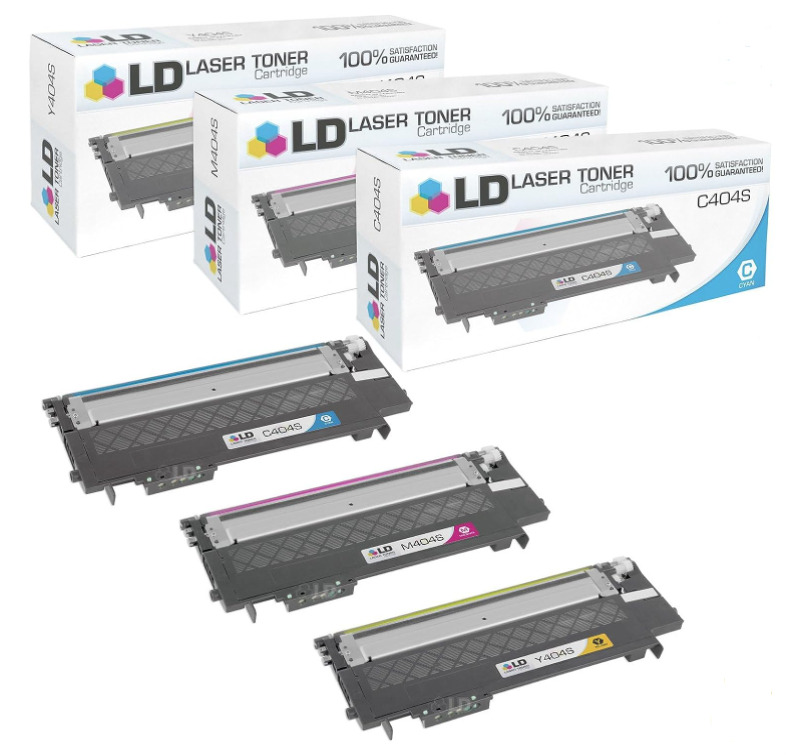 LD COMP Samsung CLT-404S Color Toner Set of 3 for C430, C430W, C480 and C480W