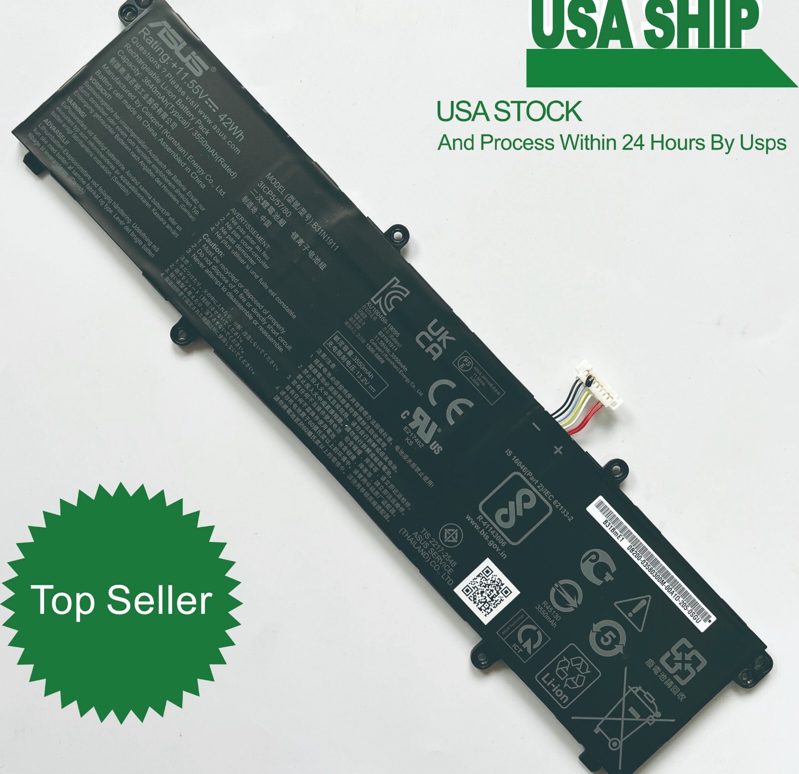 New Genuine B31N1911 C31N1911 Battery fr ASUS  X421FL X421FP X421FQ X421IA X421J