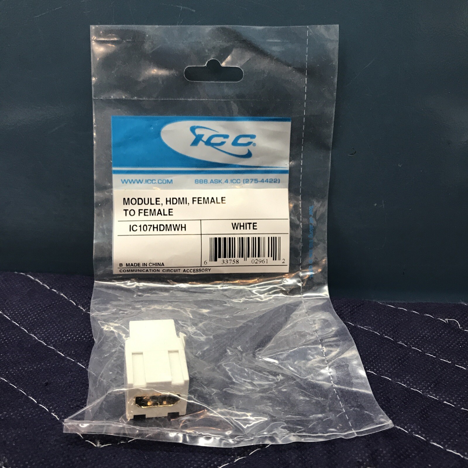 ICC IC107HDMWH Female To Female Module Hdmi White NEW S33