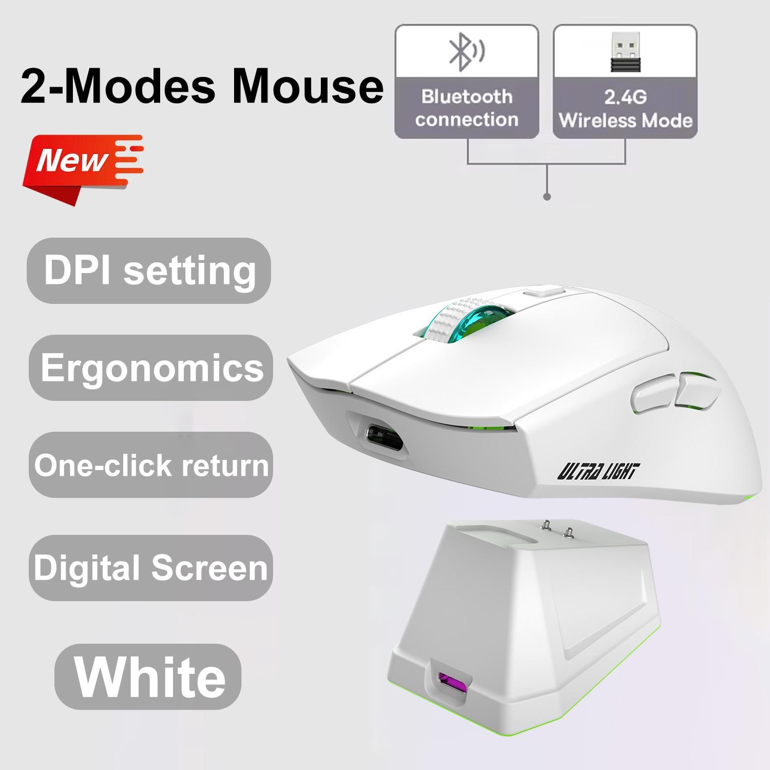 2026 New X11 Wireless Bluetooth 3-mode Mouse Touch Screen Magnetic Charging Dock