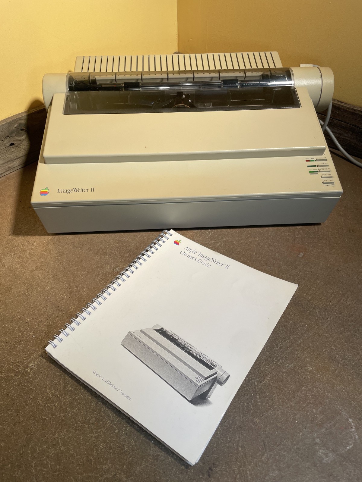 Vintage Apple ImageWriter II Dot Matrix Printer Model Apple w/ Manual