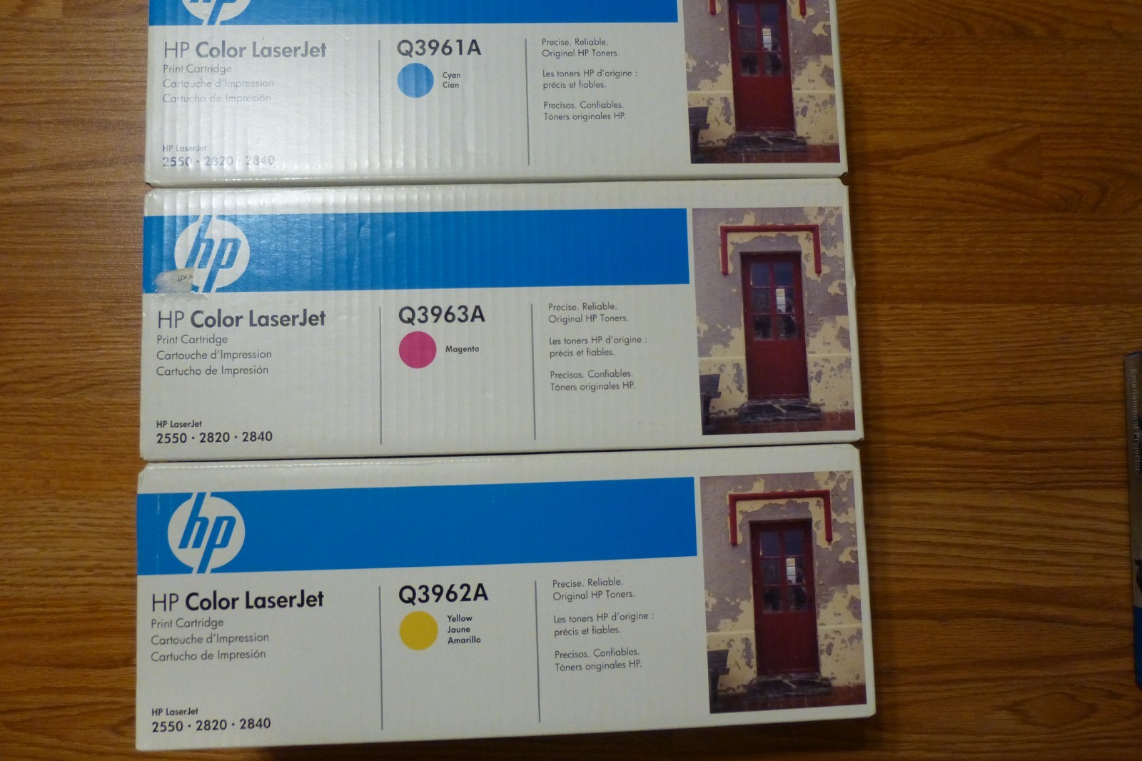 NEW SET Genuine HP CMY Toner Set Q3961A Q3962A Q3963A LaserJet 2550 2820 2840