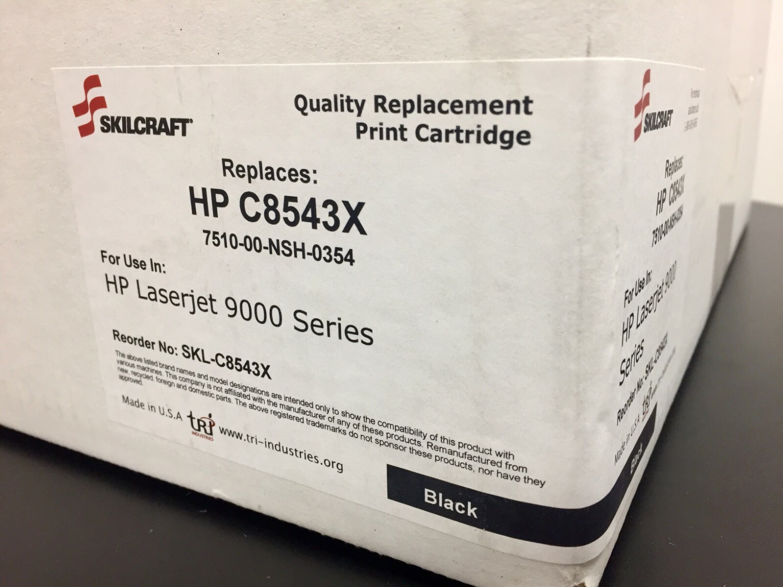 Skilcraft C8543X --  HP Laserjet 9000 BLACK replacement cartridge's