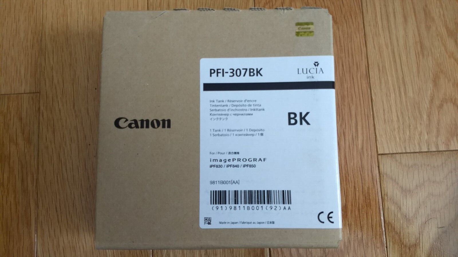 2019 GENUINE CANON PFI-307BK BLACK INK TANK IMAGEPROGRAF IPF830/840/850 SEALED