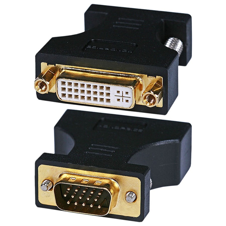 2x VGA to DVI-A Video Adapter VGA (HD15) Male to DVI-A Female Converter Adapter 