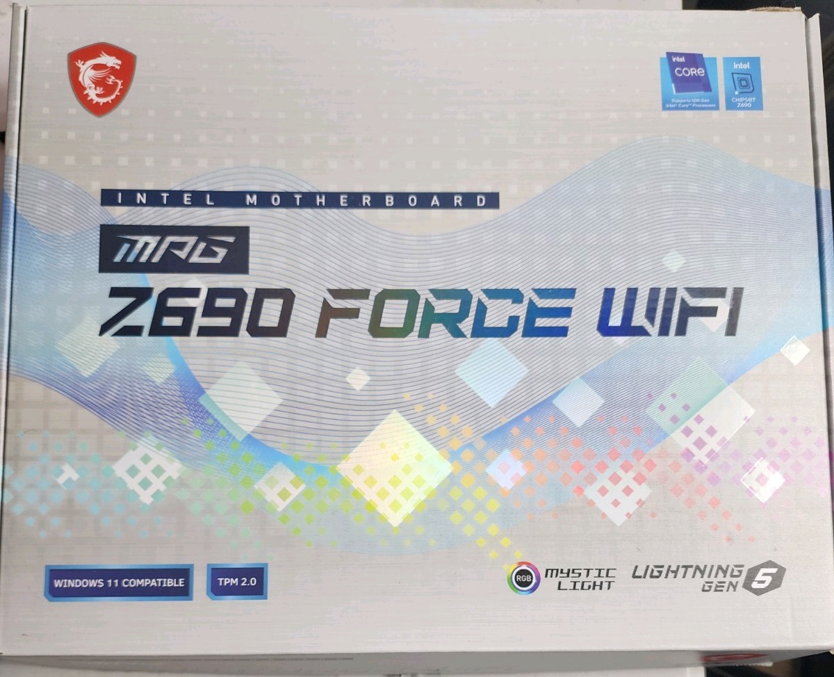 intel core i5 12600k MSI MPG Z690 FORCE WIFI LGA 1700 INTEL DDR5 board