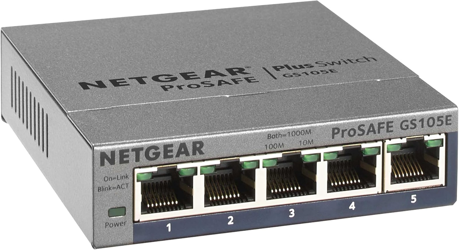 NETGEAR 5-Port Gigabit Ethernet Easy Smart Managed Switch (GS105Ev2) - Manage...