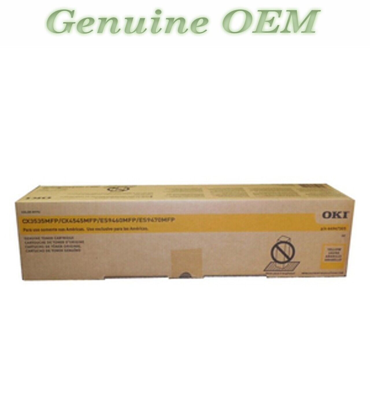 44947305 Original OEM Okidata Toner Cartridge, Yellow Genuine Sealed